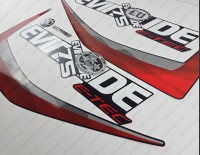 Evinrude 75HP E-tec 2014-2015 Blue Cowl Outboard Decal Kit